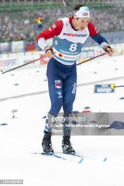 Andrew Musgrave of Great Britain in action during the FIS Nordic World Ski Championships Men's Cross Country 50km Mst on March 7, 2021 in Oberstdorf,...