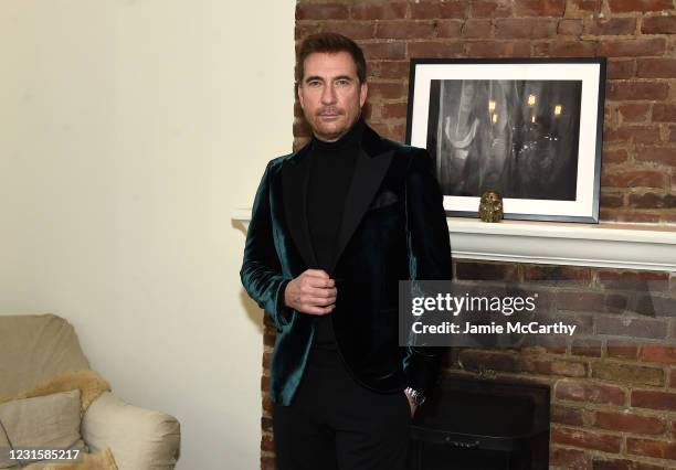 Dylan McDermott prepares for The 2021 Critics Choice Awards on March 07, 2021 in New York City.