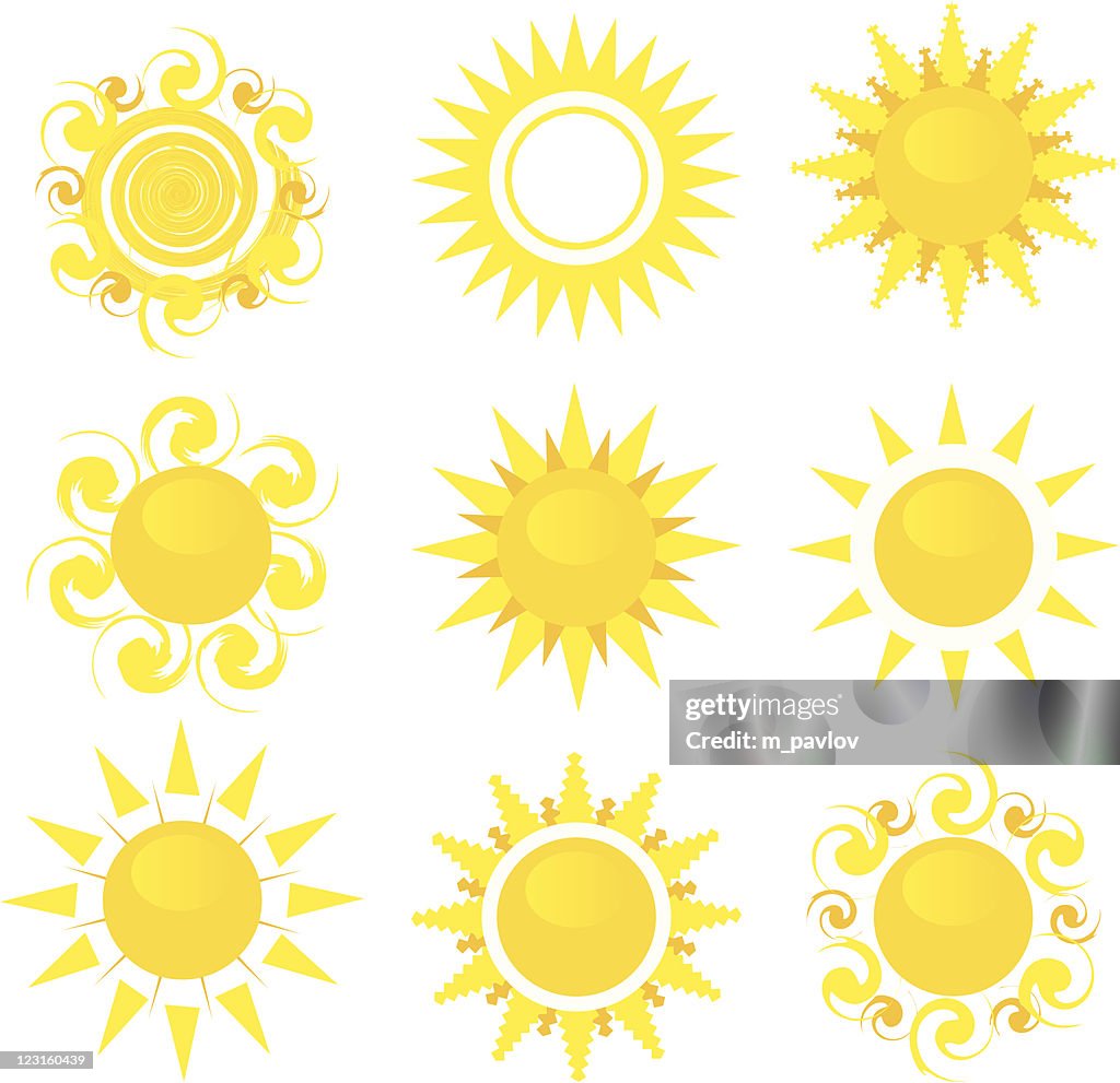 Sun Vector Set High-Res Vector Graphic - Getty Images