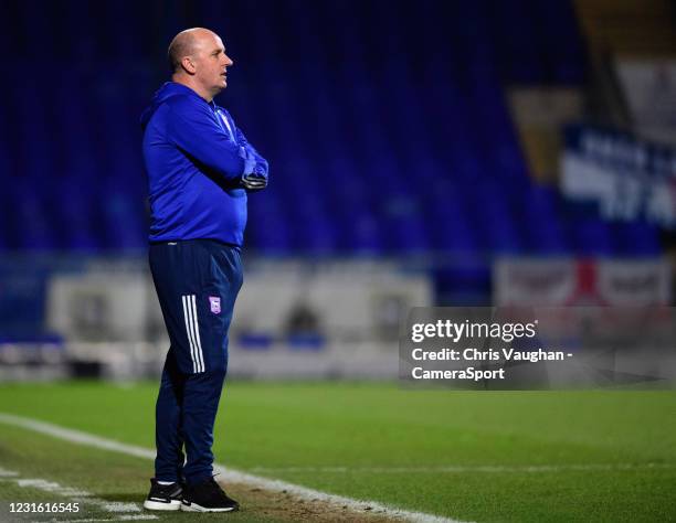 Ipswich Town manager Paul Cook during the Sky Bet League One match between Ipswich Town and Lincoln City at Portman Road on March 9, 2021 in Ipswich,...