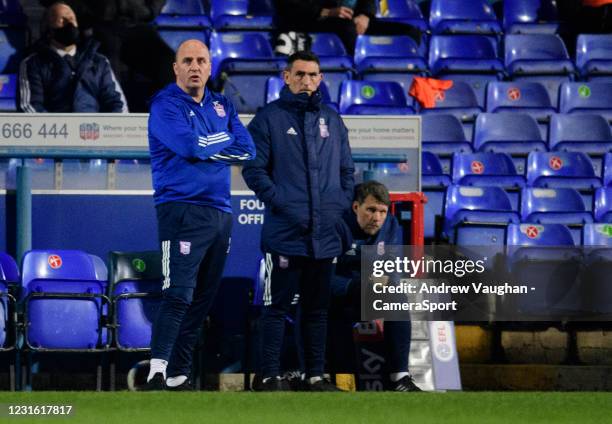 Ipswich Town manager Paul Cook during the Sky Bet League One match between Ipswich Town and Lincoln City at Portman Road on March 9, 2021 in Ipswich,...