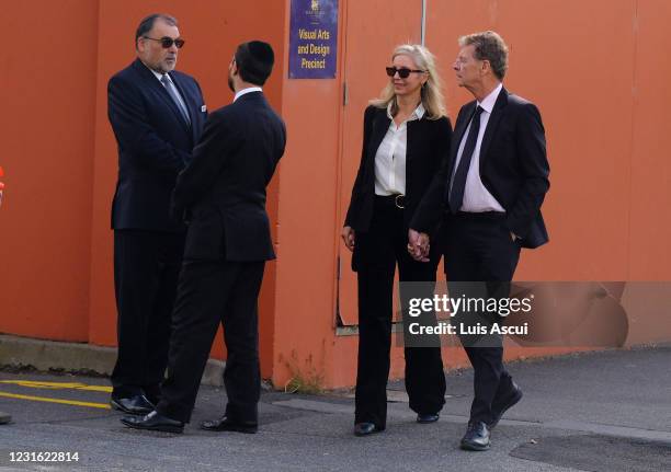 Red Symons attends the funeral service of Australian music promoter Michael Gudinski, on March 10, 2021 in Melbourne, Australia. Australian music...