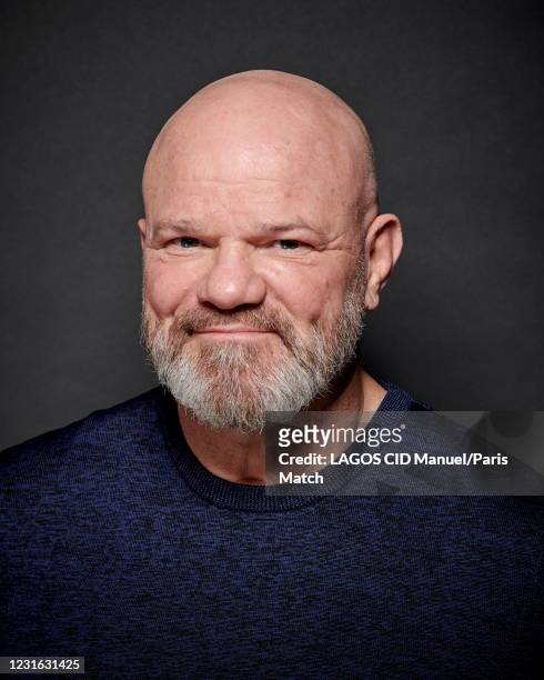 Head chef Philippe Etchebest is photographed for Paris Match on January 27, 2021 in Paris, France.