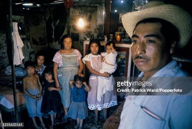 Large family living in poverty in Mexico City, Mexico, circa May 1964.
