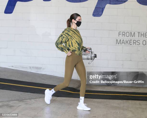Kendall Jenner is seen on March 10, 2021 in Los Angeles, California.