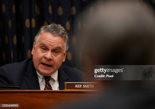 Rep. Chris Smith speaks as U.S. Secretary of State Antony Blinken testifies before the House Committee on Foreign Affairs on The Biden...