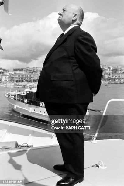 Film director Alfred Hitchcock poses on a boat, on May 27, 1972 in Cannes before the international film festival. Hitckcock directed his first film...