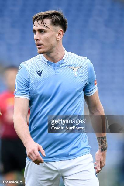 Patric of SS Lazio looks on during the Serie A match between SS Lazio and FC Crotone at Stadio Olimpico, Rome, Italy on 12 March 2021.