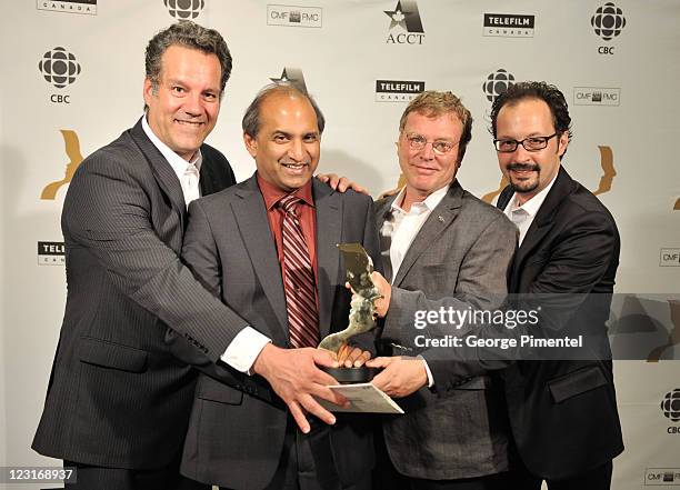 Winners Marcel Pothier, Gavin Fernandes, Louis Gignac and Christian Rivest attend the 26th Annual Gemini Awards - Industry Gala at the Metro Toronto...