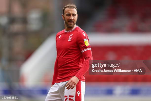 Glenn Murray of Nottingham Forest during the Sky Bet Championship match between Nottingham Forest and Reading at City Ground on March 13, 2021 in...