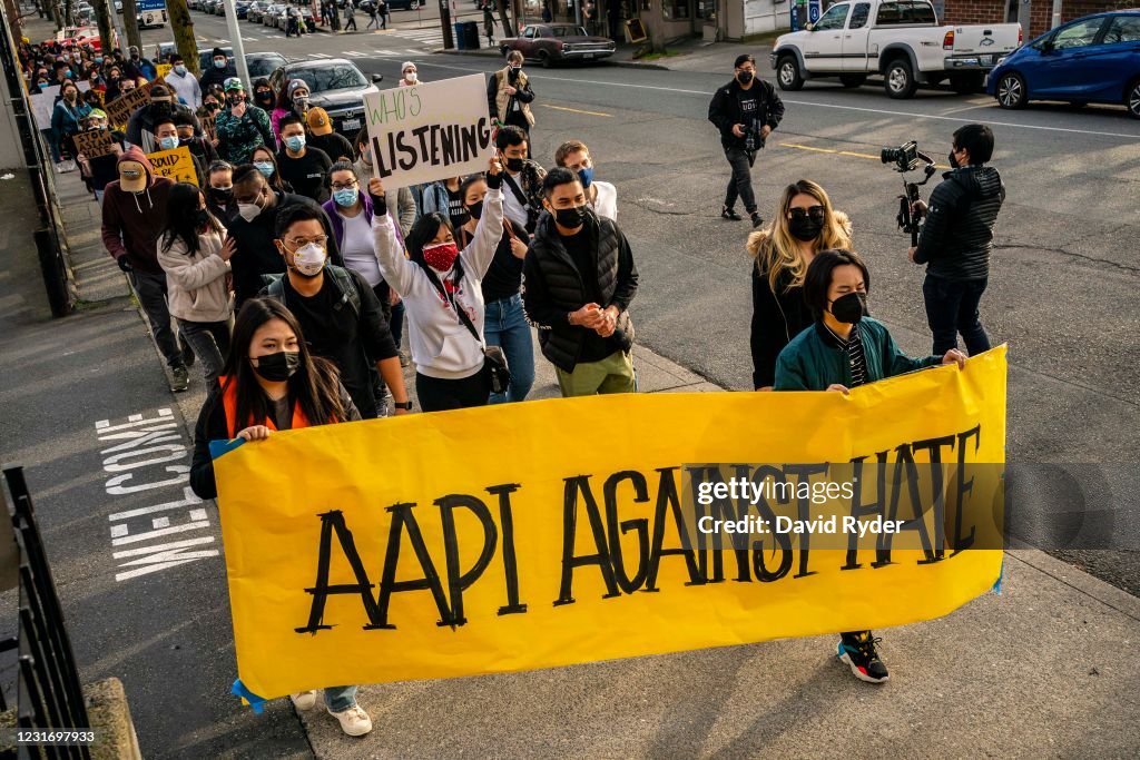 March In Seattle Calls for End To Asian Hate Crimes