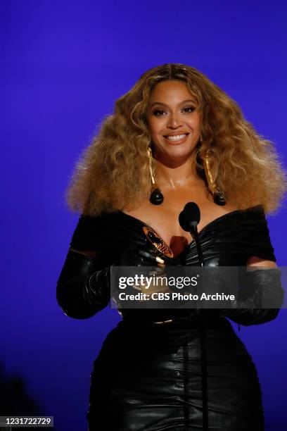 Beyoncé wins the award for Best R&B Performance at THE 63rd ANNUAL GRAMMY® AWARDS, broadcast live from the STAPLES Center in Los Angeles, Sunday,...