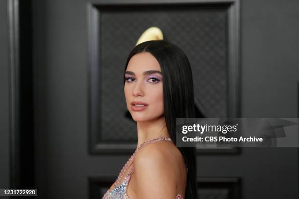 Dua Lipa at THE 63rd ANNUAL GRAMMY® AWARDS, broadcast live from the STAPLES Center in Los Angeles, Sunday, March 14, 2021 on the CBS Television...