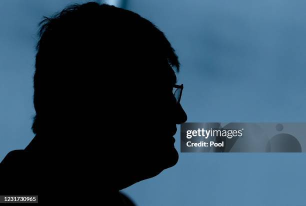 Joerg Meuthen, co-leader of the Alternative for Germany political party, speaks to the media the day after elections in the states of...