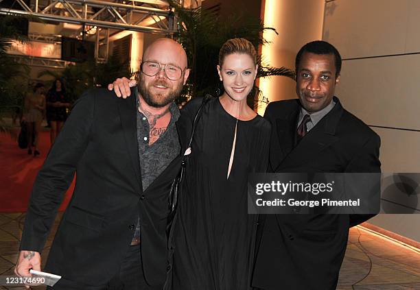 Michael Ground, Laureen Lee Smith and Clement Virgo attend the 26th Annual Gemini Awards - Industry Gala at the Metro Toronto Convention Centre on...