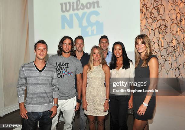 Tennis players Philipp Kohlschreiber, Feliciano Lopez, Robert Lindstedt, Barbora Zahlavova Strycova, Horia Tecau, Anne Keothavong and Mandy Minella...