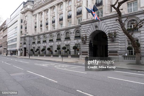 Scene of empty deserted streets at High Holborn as the national coronavirus lockdown three continues on 5th March 2021 in London, United Kingdom....