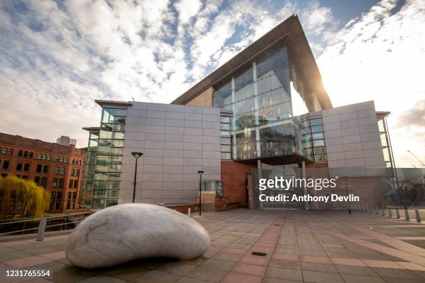 General view of the Bridgewater Hall in Manchester city centre on March 19, 2020 in Manchester, England.