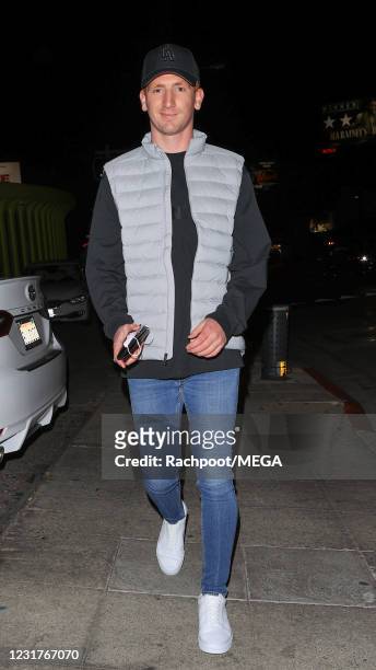 Singer Jason Henshaw arrives at Eveleigh on March 16, 2021 in Los Angeles, California.