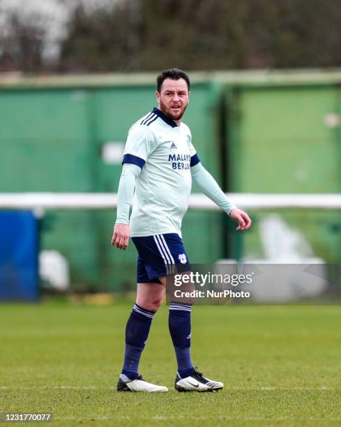 Lee Tomlin of Cardiff City during the Sky Bet Championship Professional Development League 2 match between Queens Park Rangers and Cardiff City at...