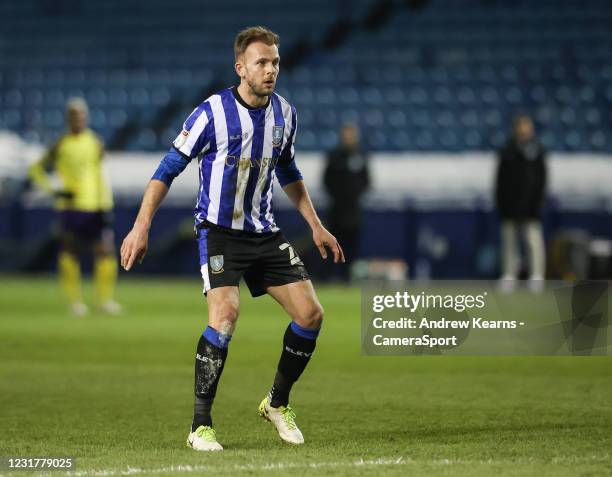 Sheffield Wednesday's Jordan Rhodes looks on during the Sky Bet Championship match between Sheffield Wednesday and Huddersfield Town at Hillsborough...