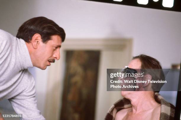 Topol, Alfred Burke as Adolf Eichmann appearing in the ABC tv movie 'The House on Garibaldi Street'.