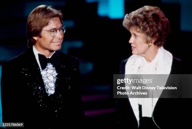 John Denver, Erma Bombeck appearing on the ABC tv special 'John Denver and the Ladies'.