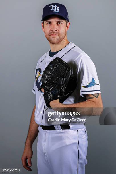 Collin McHugh of the Tampa Bay Rays poses during Photo Day on Monday, February 22, 2021 at Charlotte Sports Park in Port Charlotte, Florida.