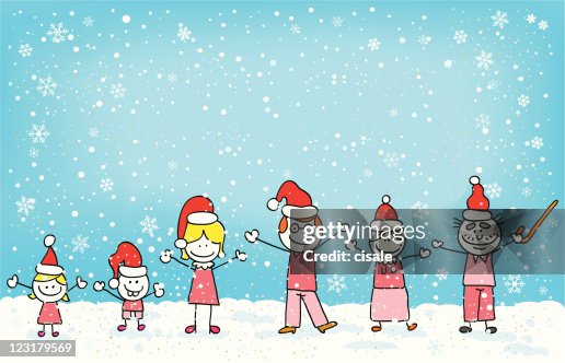 Gran Familia Navidad Ilustración De Dibujos Animados Con Madre Y Padre Niños Ancianos Ilustración de stock - Getty Images Gran Familia Navidad Ilustración De Dibujos Animados Con Madre Y Padre Niños Ancianos Ilustración de stock - Getty Images