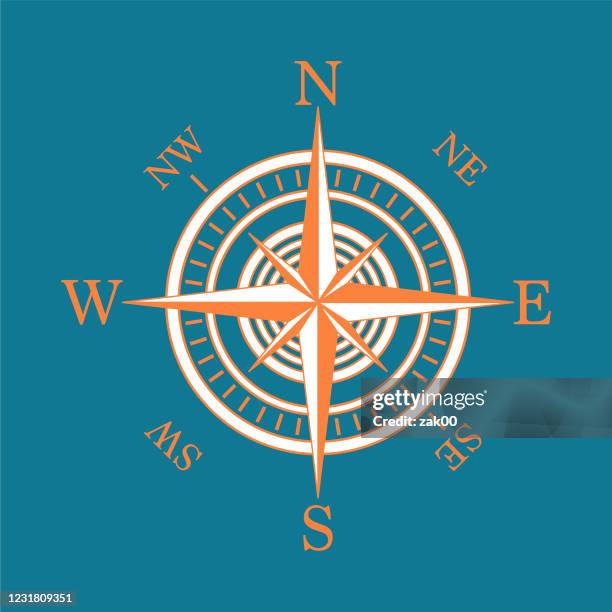 compass icon - sailor captain stock illustrations