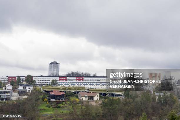 Picture taken on March 19 in Epinal, northeastern France shows the former Emile-Durkheim hospital .