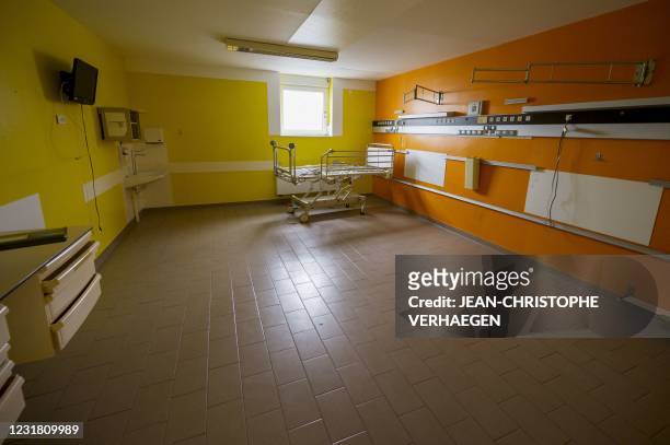 Picture taken on March 19 in Epinal, northeastern France shows the resuscitation service of the former Emile-Durkheim hospital.