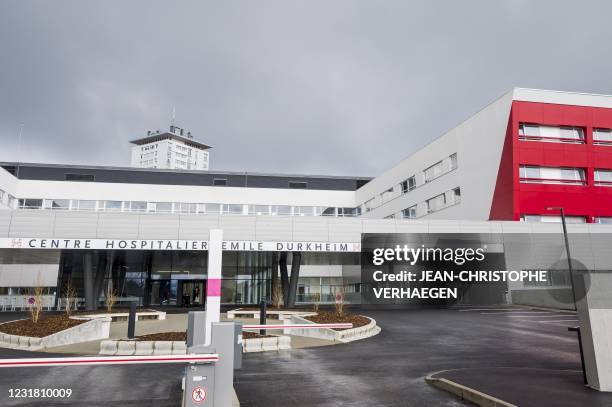 Picture shows the new hospital Emile Durkheim on March 19 in Epinal, northeastern France.