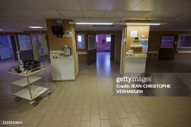 Picture taken on March 19 in Epinal, northeastern France shows the resuscitation unit of the former Emile-Durkheim hospital.