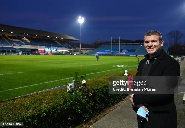 Dublin , Ireland - 19 March 2021; eir Sport analyst and former Leinster player and record cap holder Gordon D'Arcy prior to the Guinness PRO14 match...