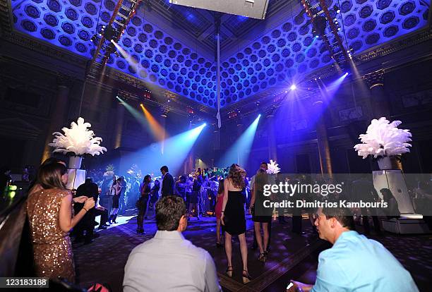 General view of atmosphere during A Night of Style & Glamour to welcome newlyweds Kim Kardashian and Kris Humphries at Capitale on August 31, 2011 in...