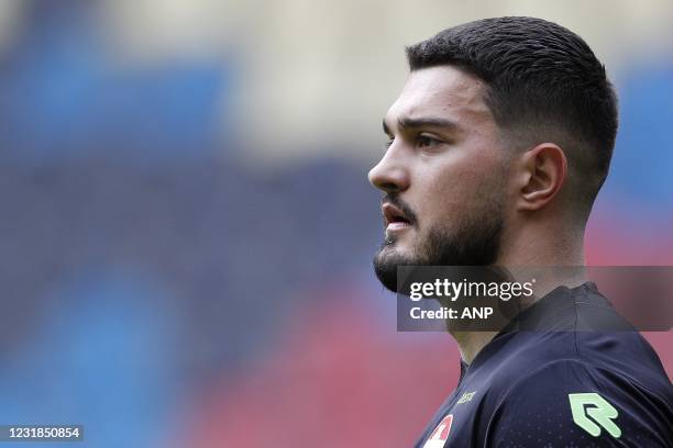 Willem II goalkeeper Aro Muric during the Dutch Eredivisie match between Vitesse and Willem II at the Gelredome on March 21, 2021 in Arnhem, The...