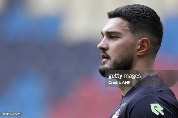 Willem II goalkeeper Aro Muric during the Dutch Eredivisie match between Vitesse and Willem II at the Gelredome on March 21, 2021 in Arnhem, The...