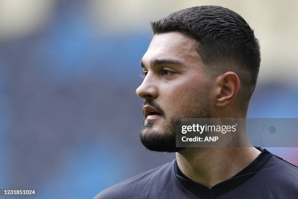 Willem II goalkeeper Aro Muric during the Dutch Eredivisie match between Vitesse and Willem II at the Gelredome on March 21, 2021 in Arnhem, The...