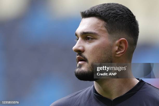 Willem II goalkeeper Aro Muric during the Dutch Eredivisie match between Vitesse and Willem II at the Gelredome on March 21, 2021 in Arnhem, The...