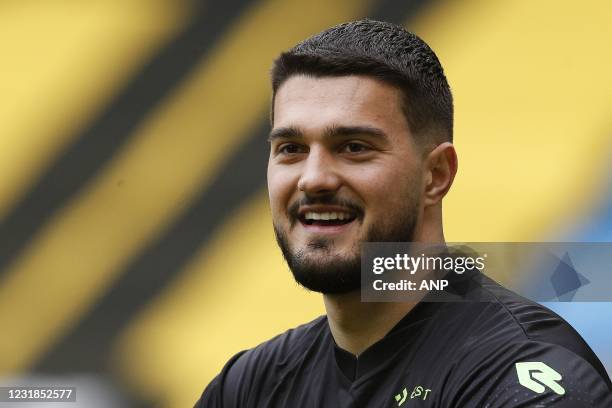 Willem II goalkeeper Aro Muric during the Dutch Eredivisie match between Vitesse and Willem II at the Gelredome on March 21, 2021 in Arnhem, The...