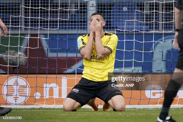 Ante Coric of VVV-Venlo during the Dutch Eredivisie match between PEC Zwolle and VVV-Venlo at the MAC3Park stadium on March 21, 2021 in Zwolle, The...