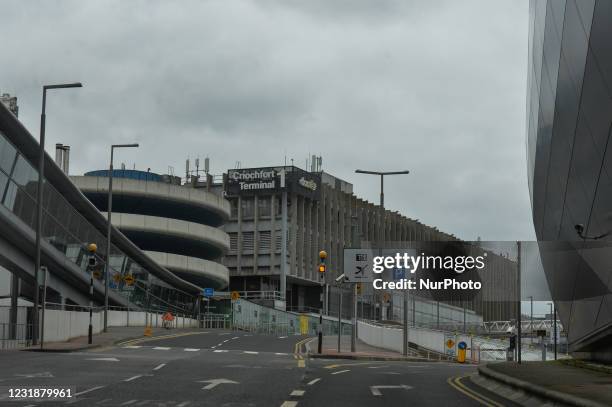 General view of Terminal 1 at Dublin Airport during Level 5 Covid-19 lockdown. On Monday, March 22 in Dublin, Ireland.