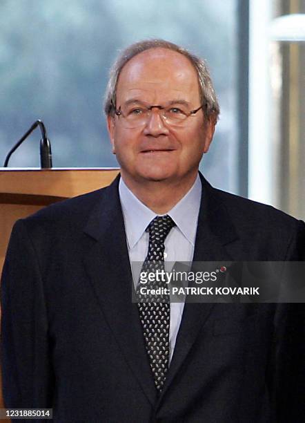 Picture taken 02 March 2006 shows Marc Ladreit de Lacharrière, Chairman of French corporate services company Fimalac during the Fimalac's 2006...
