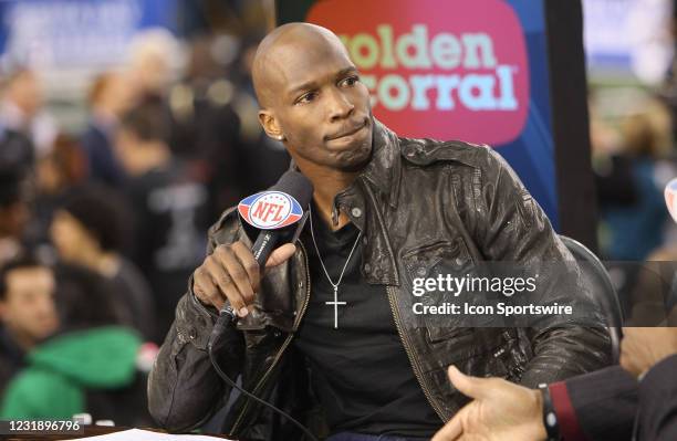 Cincinnati Bengals wide receiver Chad Ochocinco during media day for Super Bowl XLV at Cowboys Stadium in Arlington, Texas.