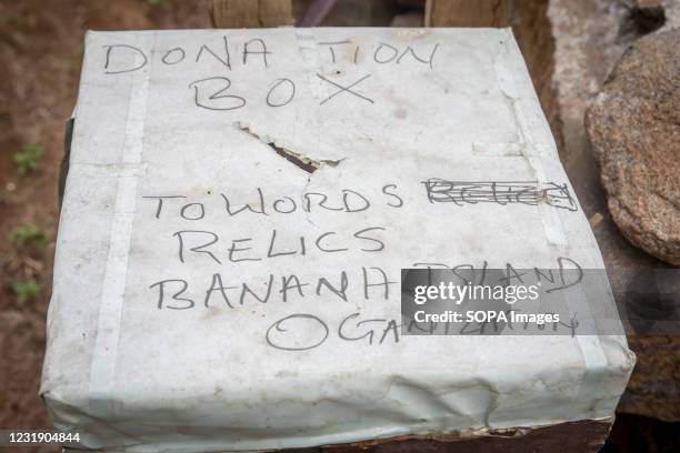 Donations box pictured in Dublin on Sierra Leone's Banana Islands. The Banana Islands were once a slave trading port. They are now home to a few...