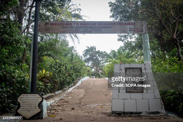 The main Entrance to the Banana Islands. The Banana Islands were once a slave trading port. They are now home to a few hundred people. The Banana...
