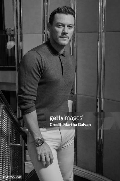 Actor Luke Evans is photographed for the Hollywood Reporter on May 22, 2018 in Los Angeles, California.