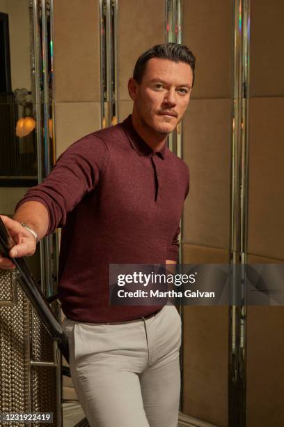 Actor Luke Evans is photographed for the Hollywood Reporter on May 22, 2018 in Los Angeles, California.