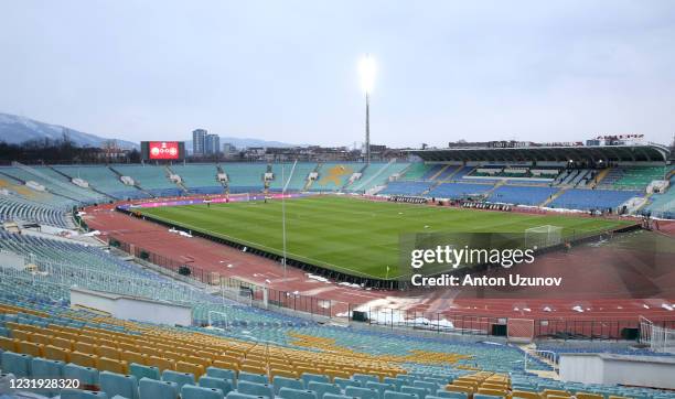 General view of Vasil Levski National Stadium ahead of the FIFA World Cup 2022 Qatar qualifying match between Bulgaria and Switzerland at Vasil...